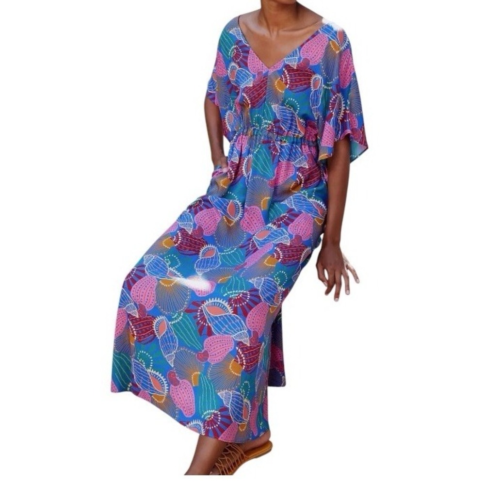 FARM Rio Seashell Cover Up Maxi Dress Womens Size Small